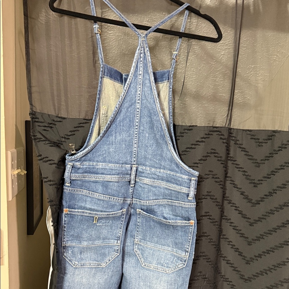 Anthropologie Pilcro The Painters model
Denim Button-Front Overalls - Blue - Picture 2 of 6